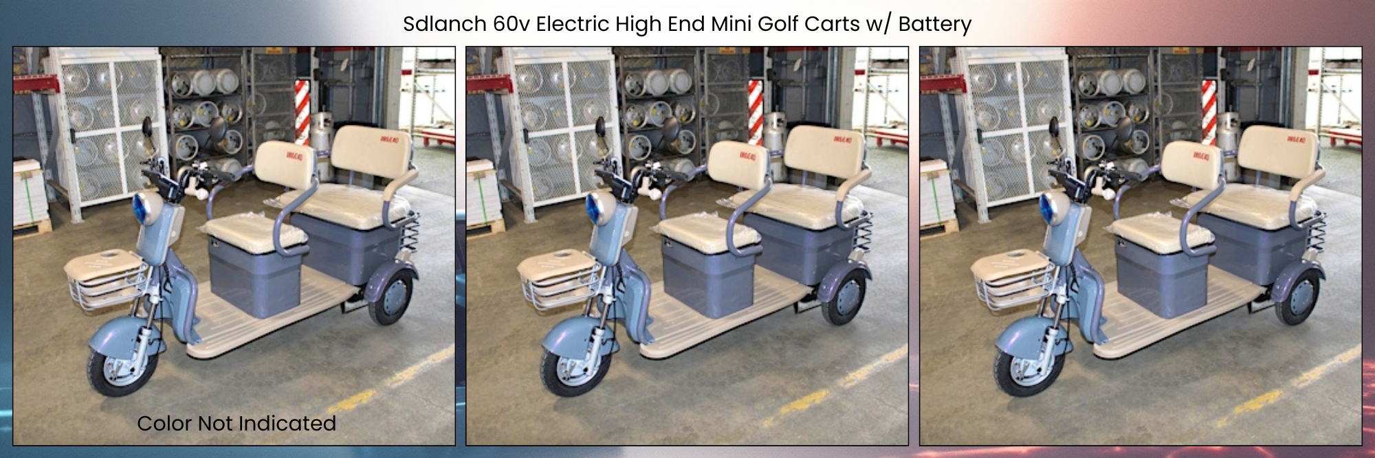 Sdlanch 60v Electric High End Mini Golf Cart w Battery, Color Not Indicated, mn  IRGC40